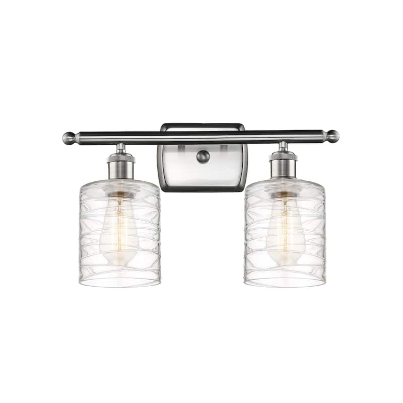 Innovations Lighting Ballston Cobbleskill 2 Light 16" Bath Vanity Light - Brushed Satin Nickel