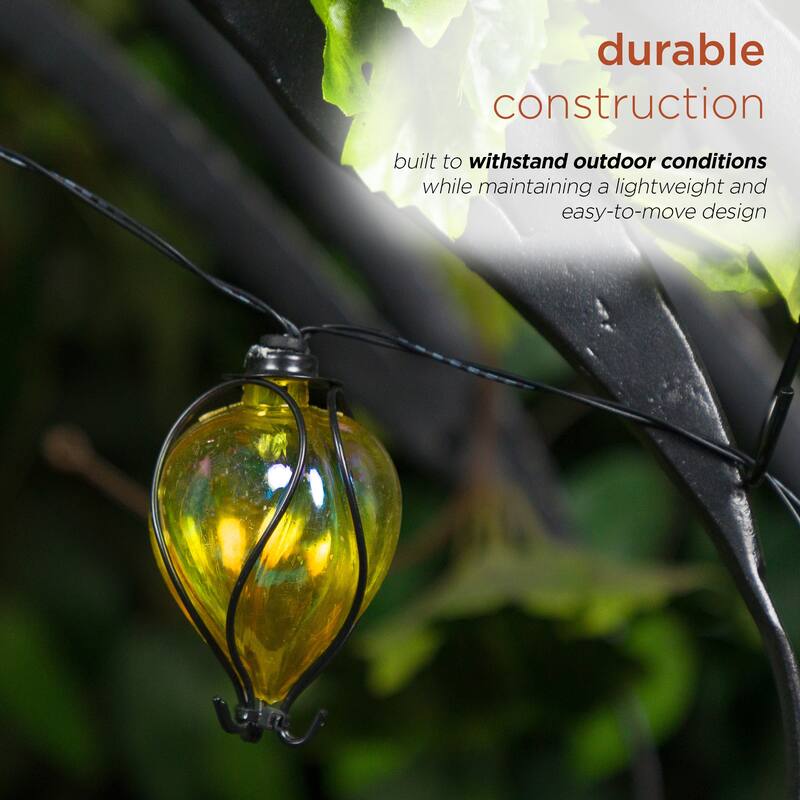 Solar Colorful Air Balloons String Lights with Cool White LED