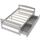 preview thumbnail 13 of 16, Exquisite and Simple Design Wood Platform Bed with Two Drawers, Space-saving,Safety Guaranteed, Grey