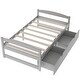 preview thumbnail 31 of 32, Twin Size Platform Kids Bed with 2-Storage Drawers, Durable Pine Wood Frame, Multifunctional Design for Small Spaces, Espresso