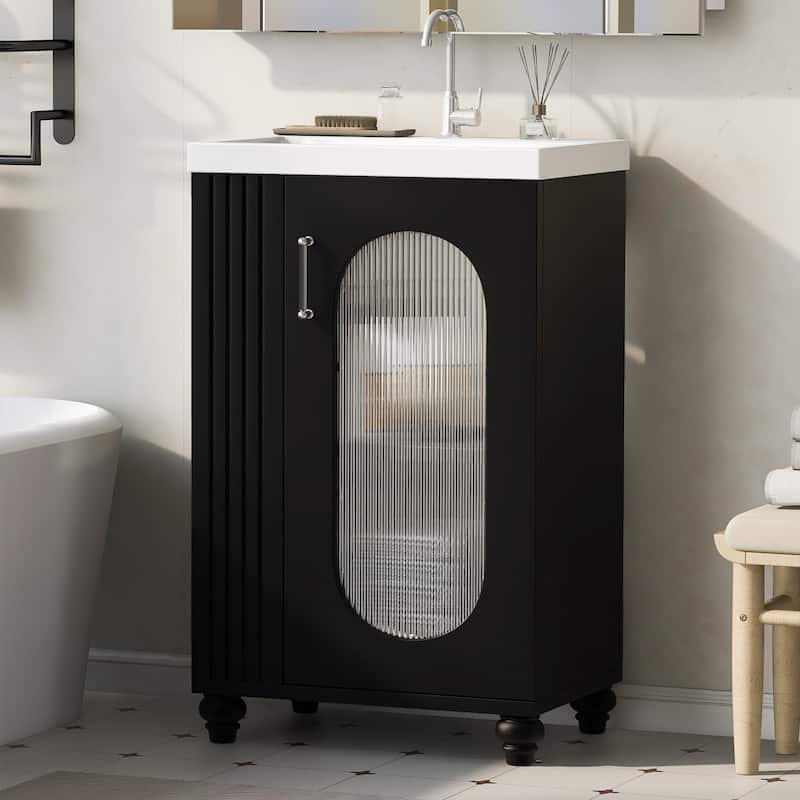 20"Freestanding Bathroom Vanity with Ceramic Sink