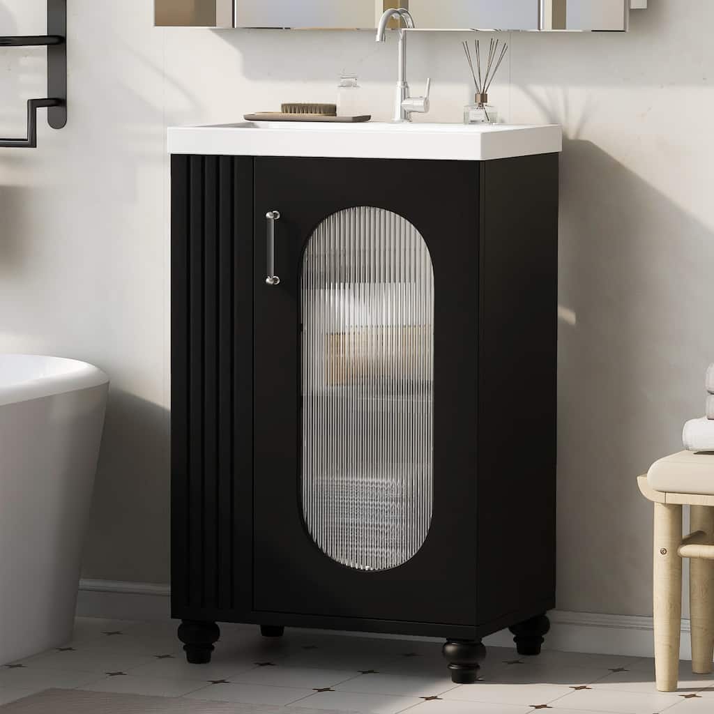 20"Freestanding Bathroom Vanity with Ceramic Sink