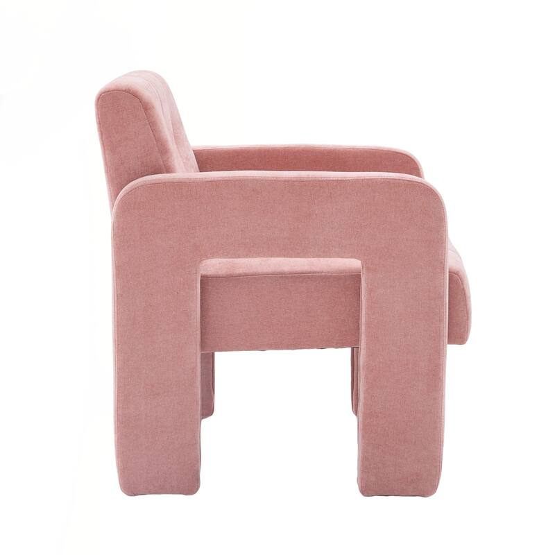 Modern Minimalist Casual Single Armchair Living Room, Bedroom, Office Area Upholstered Chair Comfortable Padded Armchair