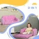 preview thumbnail 5 of 16, Qaba 2 in 1 Kids Sofa Chair, Toddler Couch with Glow in The Dark Cosmic Patten, Washable Cover, Fold Out Convertible Sofa