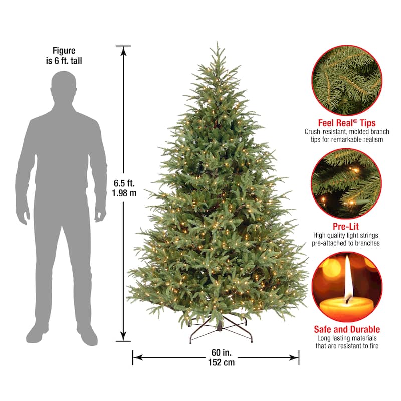 National Tree Company 6.5 ft. Fraser Grande Tree with Clear Lights