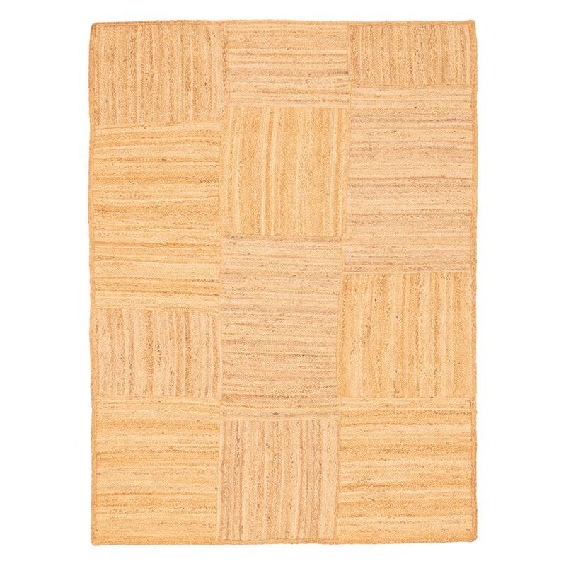 ECARPETGALLERY Flat-Weave Palas Denizli Tan Jute Rug - 5'5 x 7'8