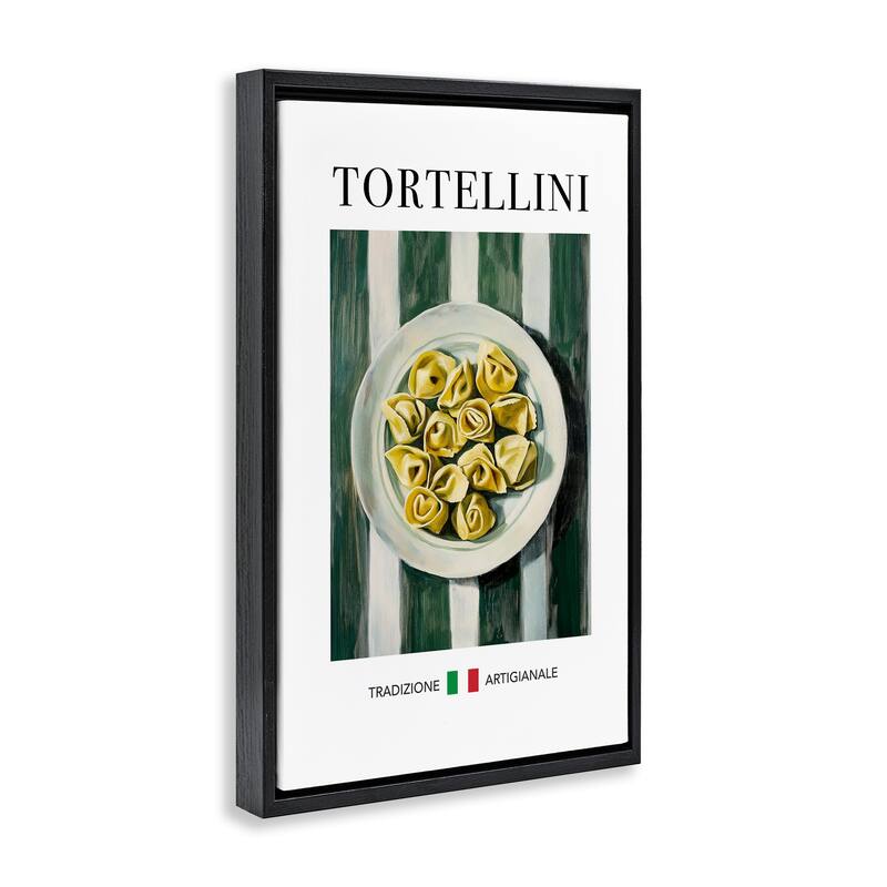Stupell Traditional Tortellini Pasta Framed Floater Canvas Wall Art Design By Andreas Magnusson