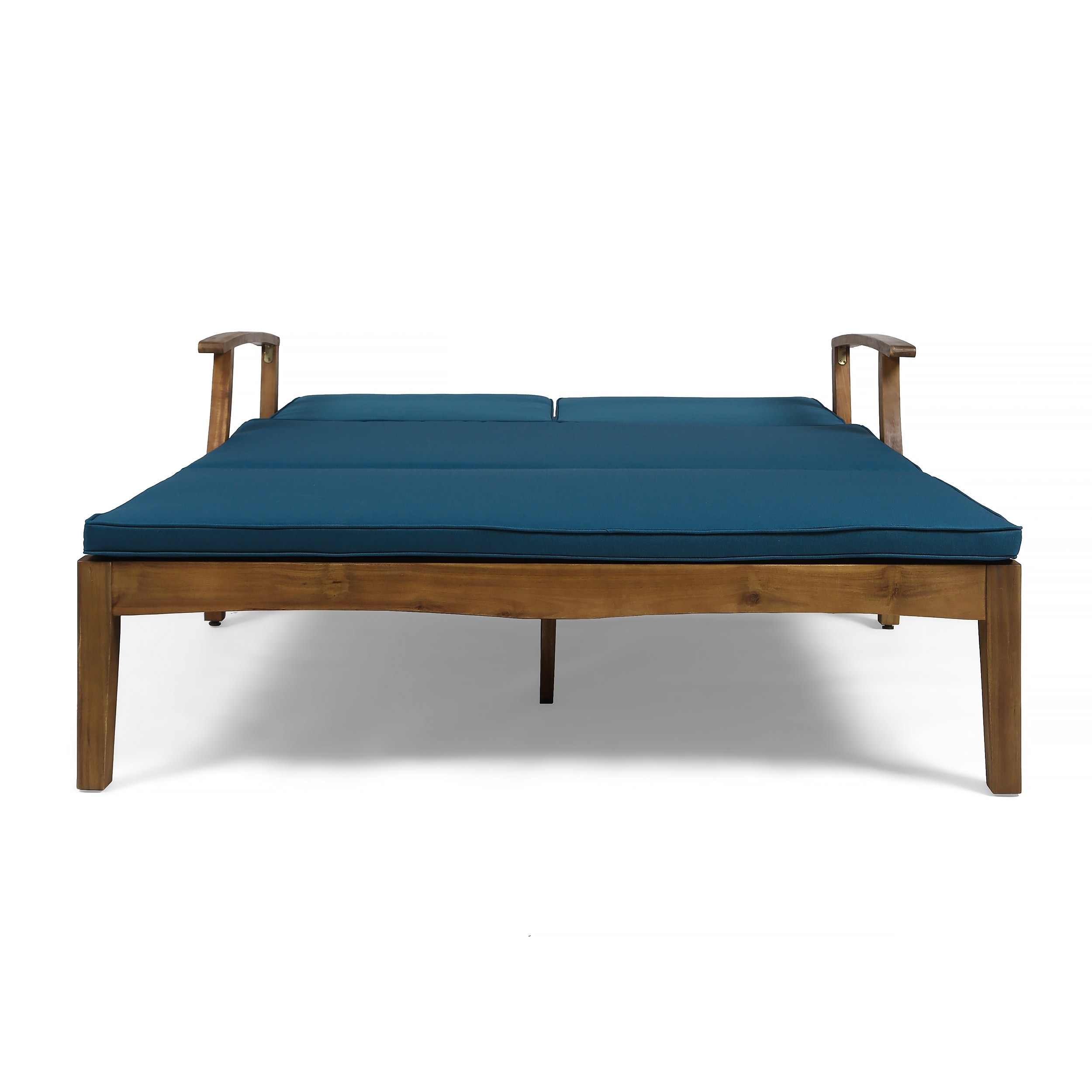 Perla outdoor acacia wood double chaise lounge by best sale christopher knight home