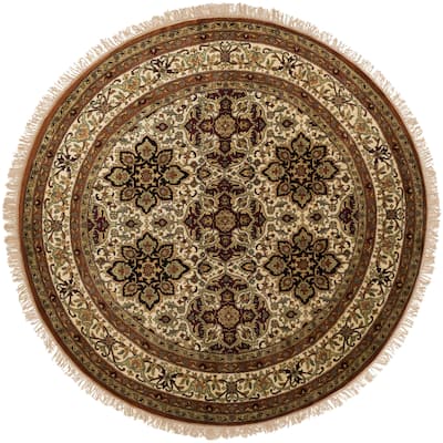Hand-knotted Legacy Collection Wool Area Rug - 8' Round/Surplus