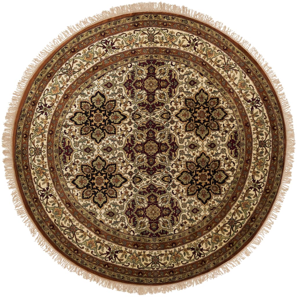 Hand-knotted Legacy Collection Wool Area Rug - 8' Round/Surplus