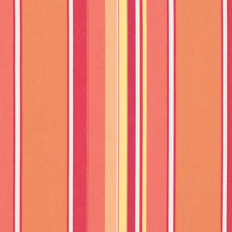 Sunbrella Stripe Fabric 1-Piece Indoor/Outdoor Wicker Seat Pad Cushion, 19.5"W x 19.5"L