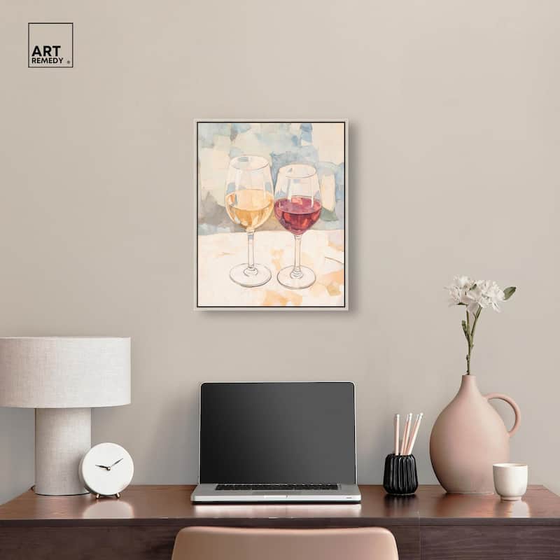 Wine Duo Canvas by Art Remedy