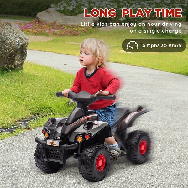 slide 2 of 10, Battery Powered Electric Ride on Toy with Music - Black Black