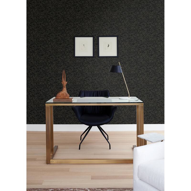 A-Street Prints Bulan Black Abstract Lines Wallpaper