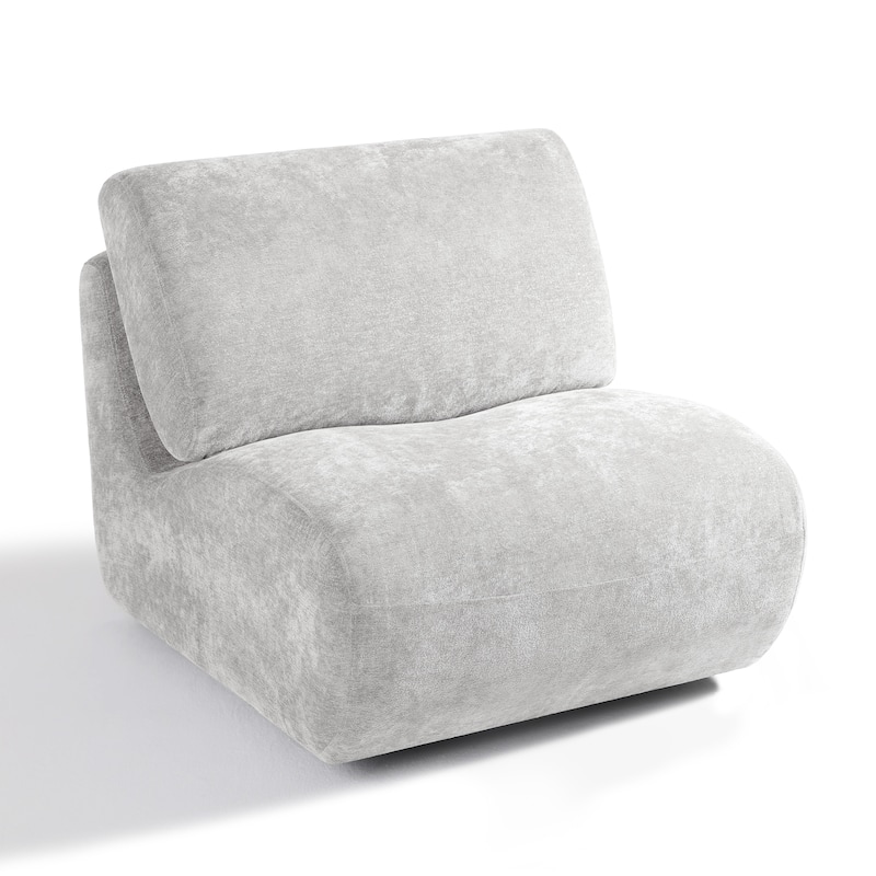 33'' W Swivel Armless Sponge Filling Bean Bag Accent Chair Lounger