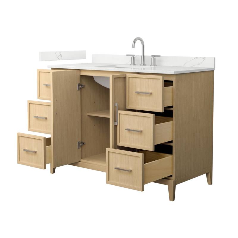 Elan 48-inch Single Vanity, 3 Hole Quartz Top