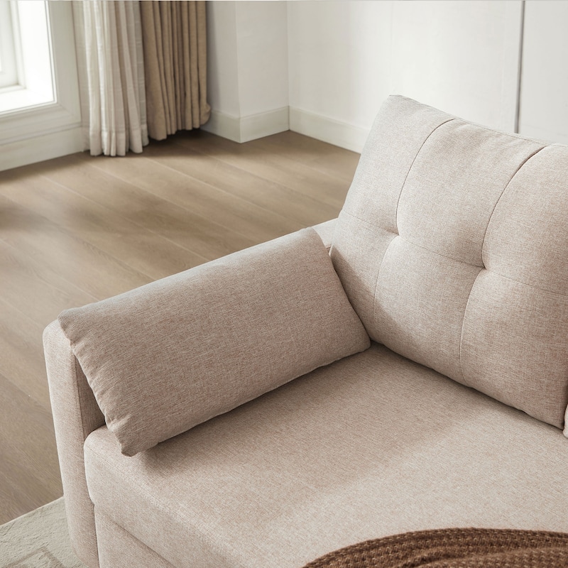 101" Sectional Sofa with Storage Ottoman