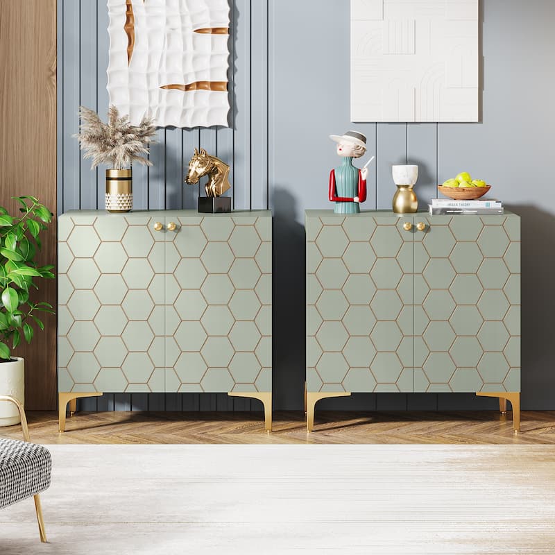 63'' Modern Accent Storage Cabinet with Metal Legs for Living Room Bedroom Kitchen Dining Room