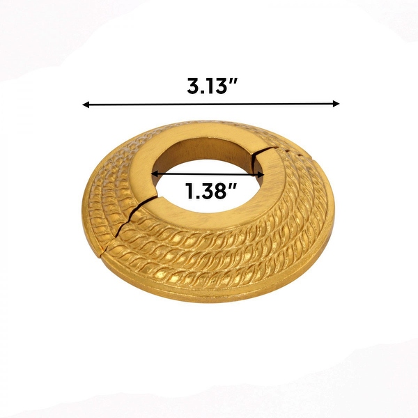 Brass Finish Aluminum Radiator Flange Triple Roped Style 1