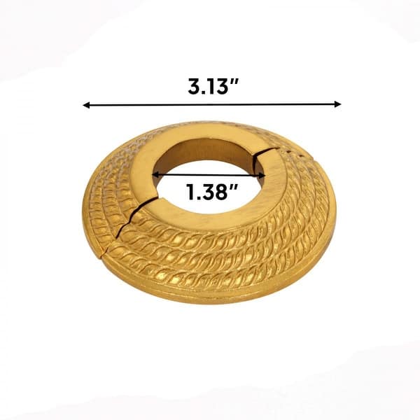 Brass Finish Aluminum Radiator Flange Triple Roped Style 1