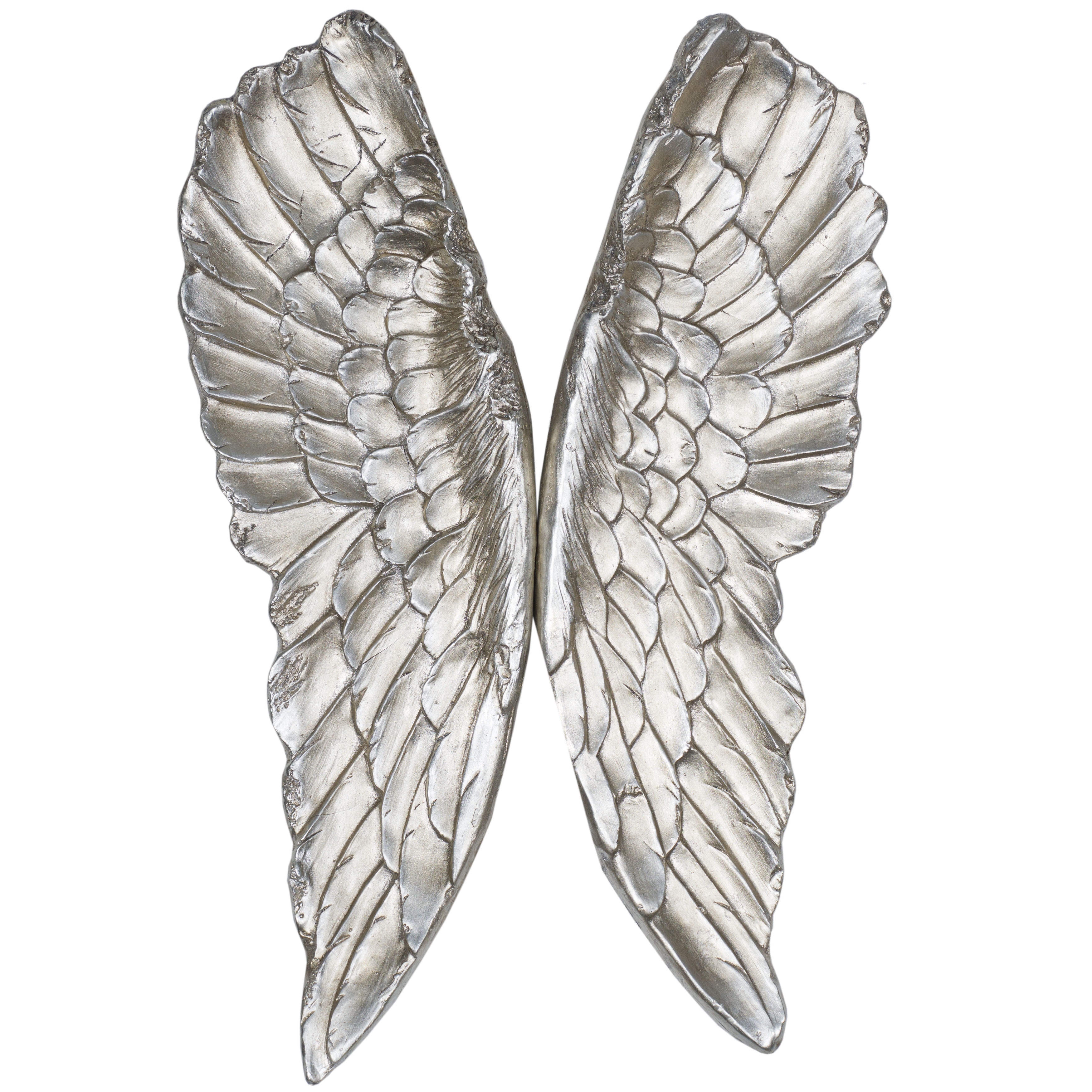 HUJI Silver Wings Wall Decor Set Handmade Wall Art For Bathroom Bedroom Living room Office