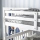 preview thumbnail 7 of 7, White Full Pine Bunk Bed with Staircase Storage, Drawers, Convertible