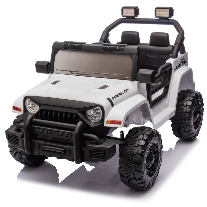 12V Ride-On Car for Kids with Remote Control, Four-Wheel Suspension, Music, Bluetooth, and MP3 for Ages 2-4