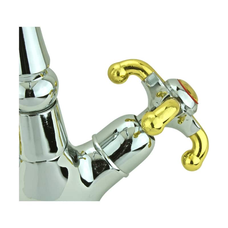 Kitchen Faucet Gooseneck Swivel Chrome Single Hole 2 Handles| Renovator's Supply