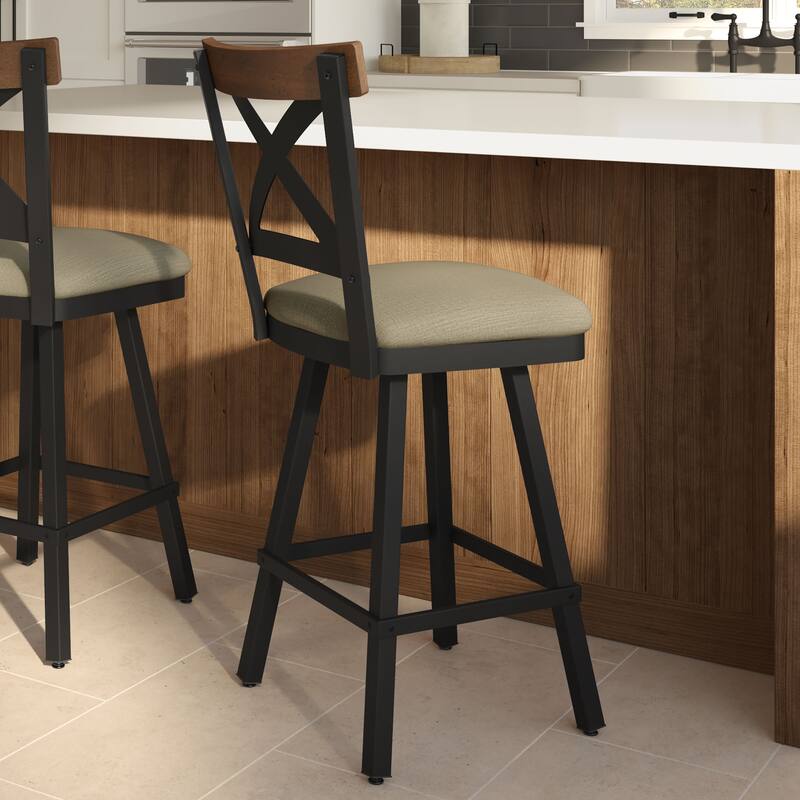 Amisco Snyder Swivel Counter and Bar Stool