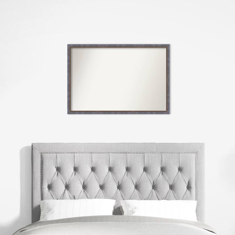 Two Tone Non-Beveled Wood Framed Wall Mirror