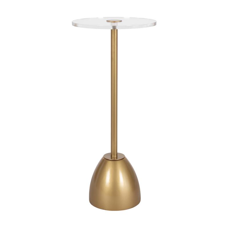 Kate and Laurel Acari Round Drink Table - 10x22 - Gold