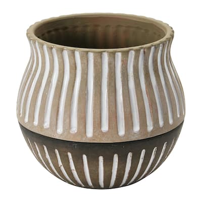 S/2 Terra cotta Pots w Saucers