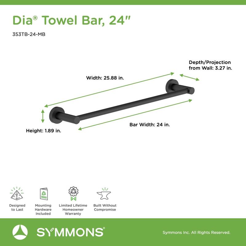 Symmons Dia 24" Towel Bar