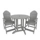 preview thumbnail 9 of 62, Highwood Commercial 3-Piece Adirondack 36" Bistro Counter Height Dining Set Coastal Teak
