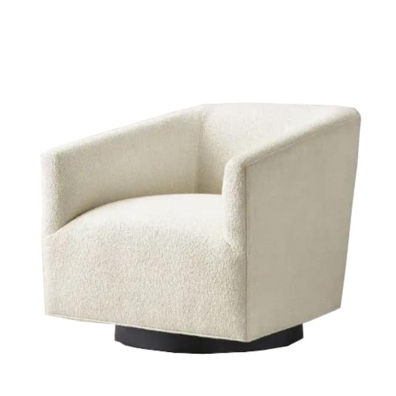 Diva Lounge Chair (Boucle Fabric) - White