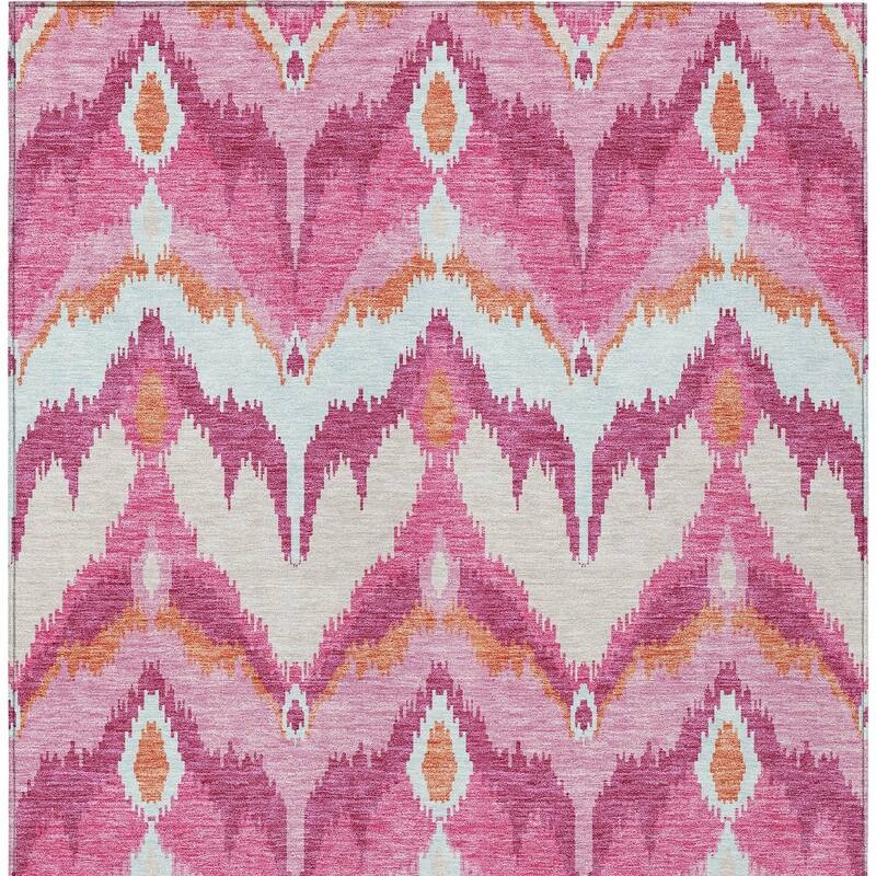 HomeRoots Ikat Transitional Rectangle Outdoor Rug