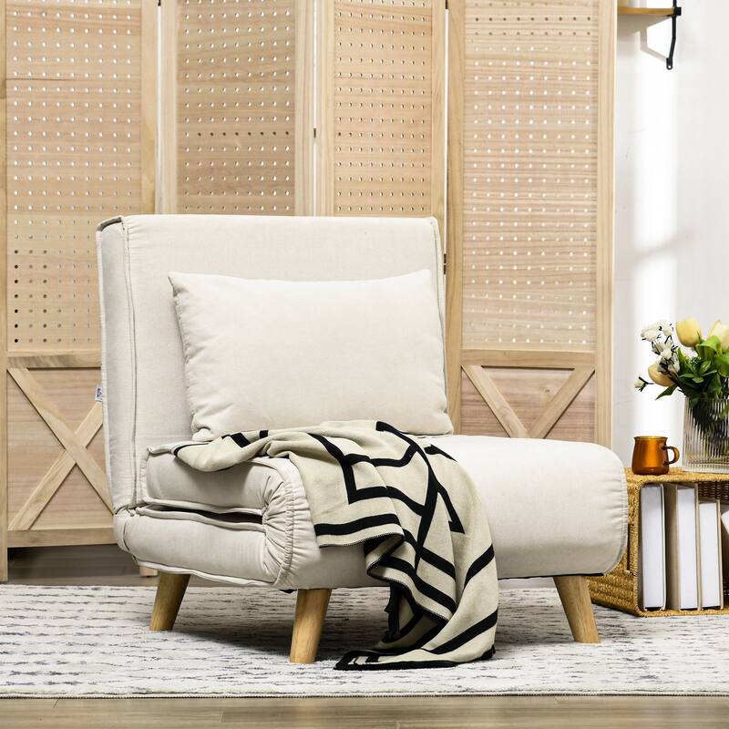 2-in-1 Multi-Functional Sofa Bed, Sleeper Chair with Adjustable Backrest