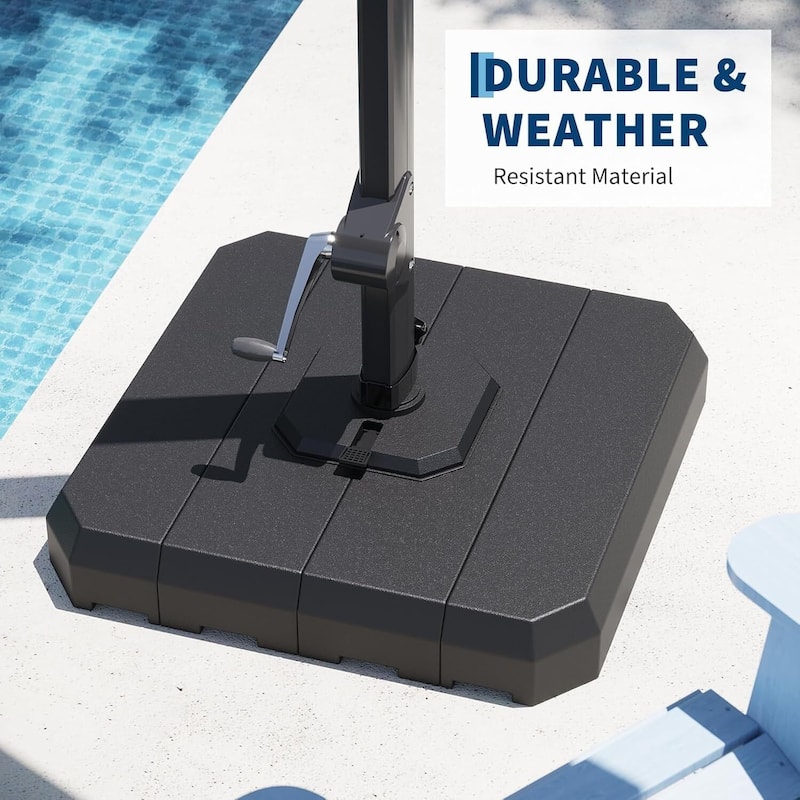 4Pcs Patio Umbrella Base Stand, Filled with Water or Sand for 10-15FT Outdoor, Garden, Deck, Poolside Umbrellas Use