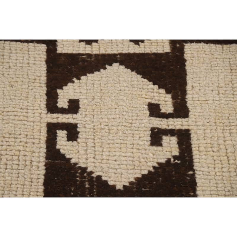 Turkish Anatolian Runner Rug Hand-knotted Natural Dye Wool Carpet - 2'10"x 15'1"