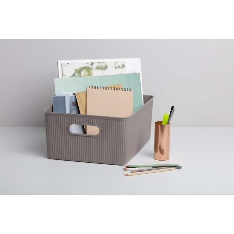 15 L Ribbed Storage Bin