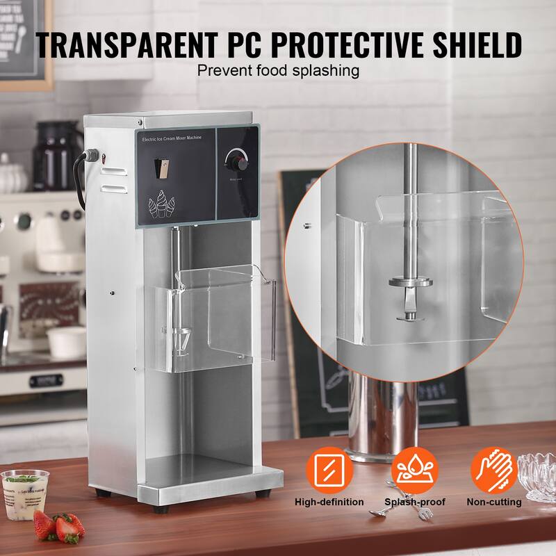 Ice Cream Blender, High-Speed Ice Cream Maker Mixer Stir Machine, Stepless Speed Adjustment