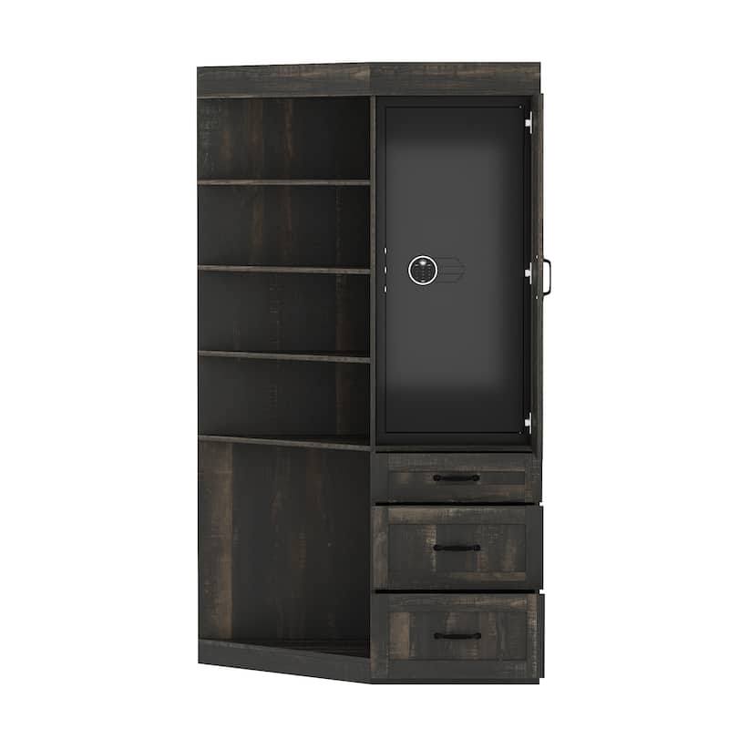 Large Gun Safe with Digital Lock Tall Storage Cabinet with Shelves, Multi-Option Secure Locker and Cupboard