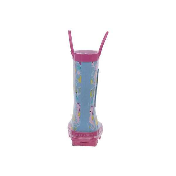 pink and blue boots
