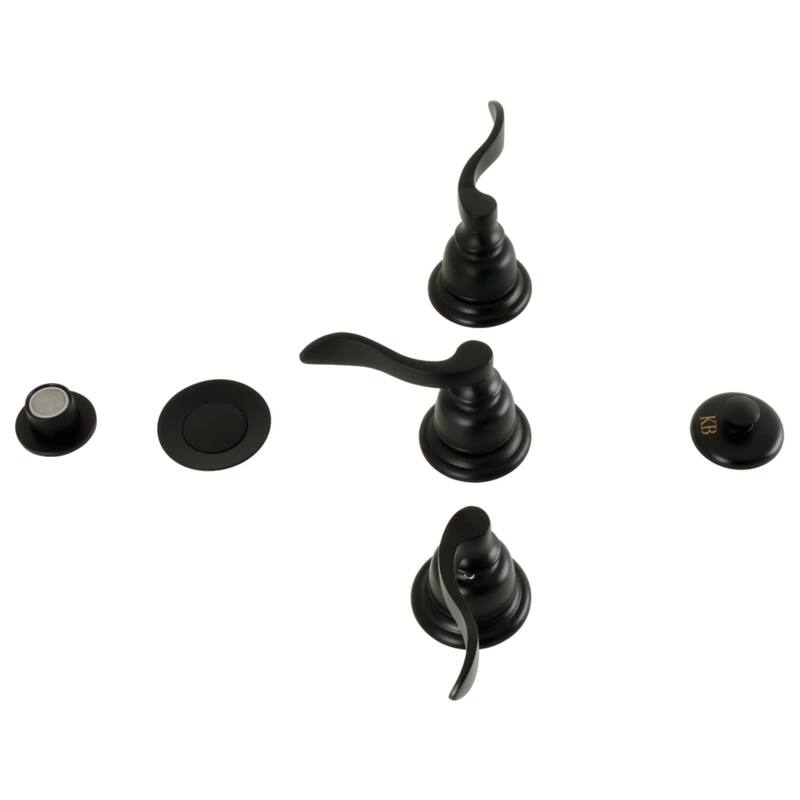 Kingston Brass KB32.NFL NuWave French 1.5 GPM Widespread Bidet Faucet - Matte Black