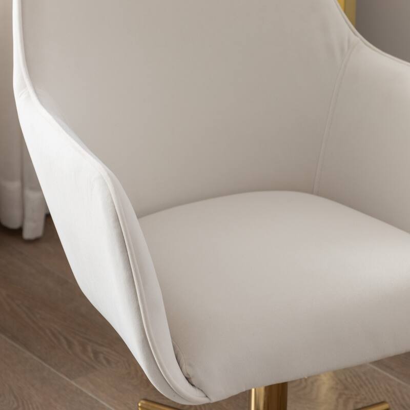 Velvet Adjustable Height Home Office Swivel Chair with Universal Wheel