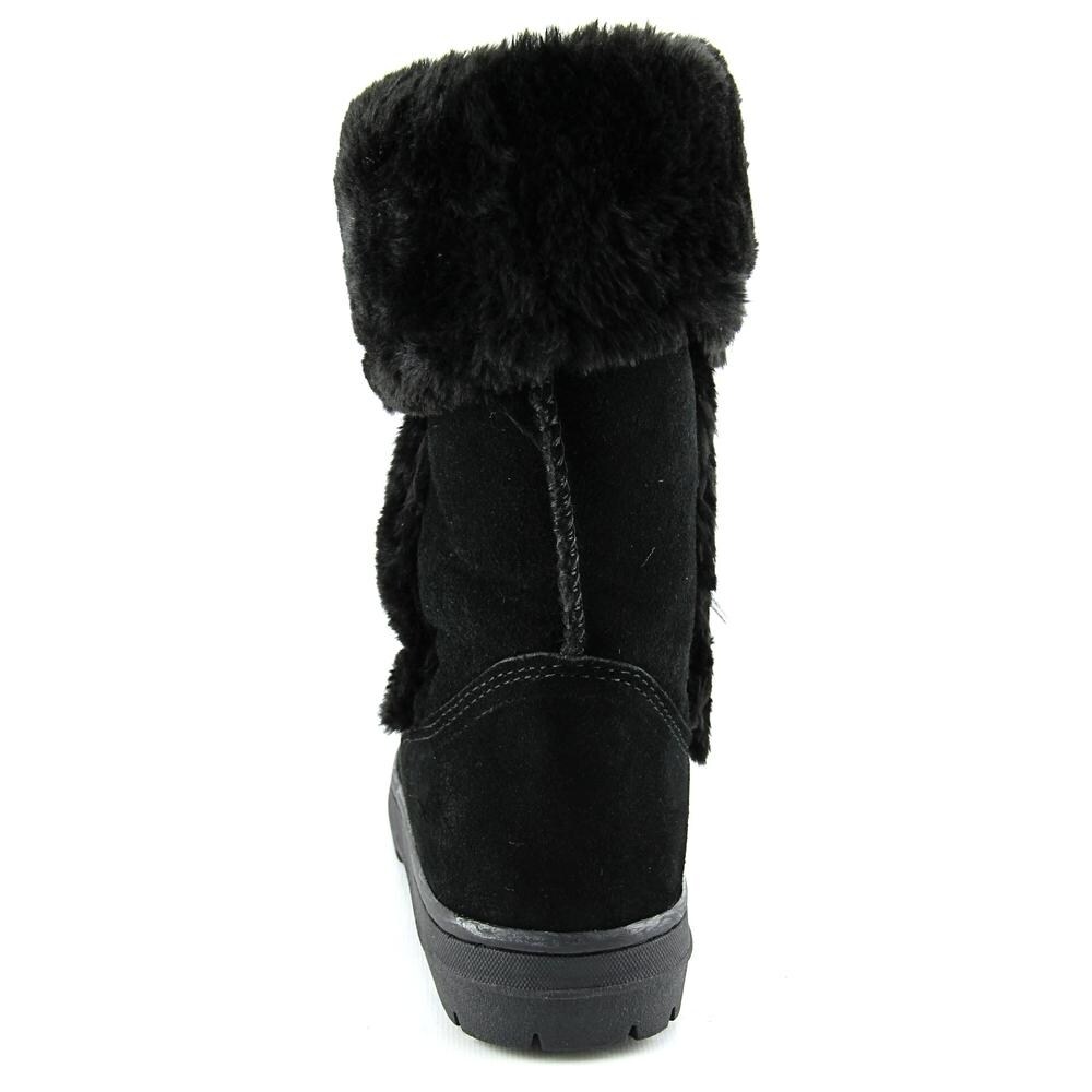 Shop Style Co Witty Women Round Toe Suede Black Winter Boot