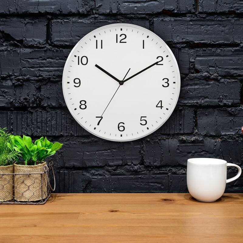 Equity 46021 13-inch Brushed Metal Analog Quartz Wall Clock