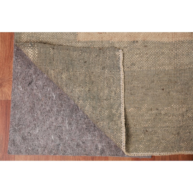 Hand Woven Oriental 100% Jute Carpet Southwestern Modern Beige & Ivories Kilim Area Rug - 11' 8'' X 9' 3''