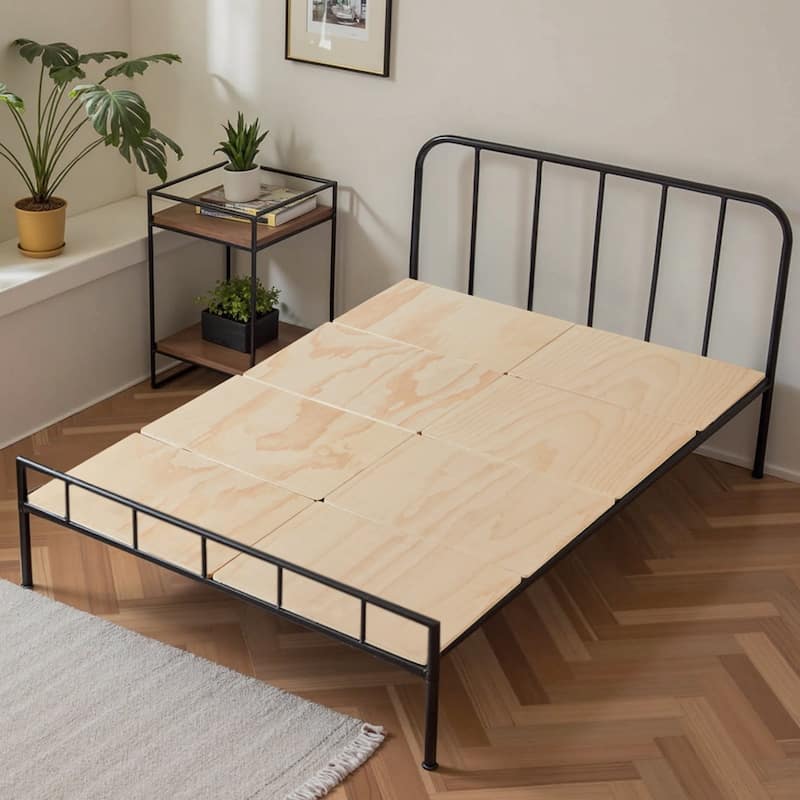 Natural Wood Pine Plywood Foldable Bunkie Board with Ventilated Webbing Straps