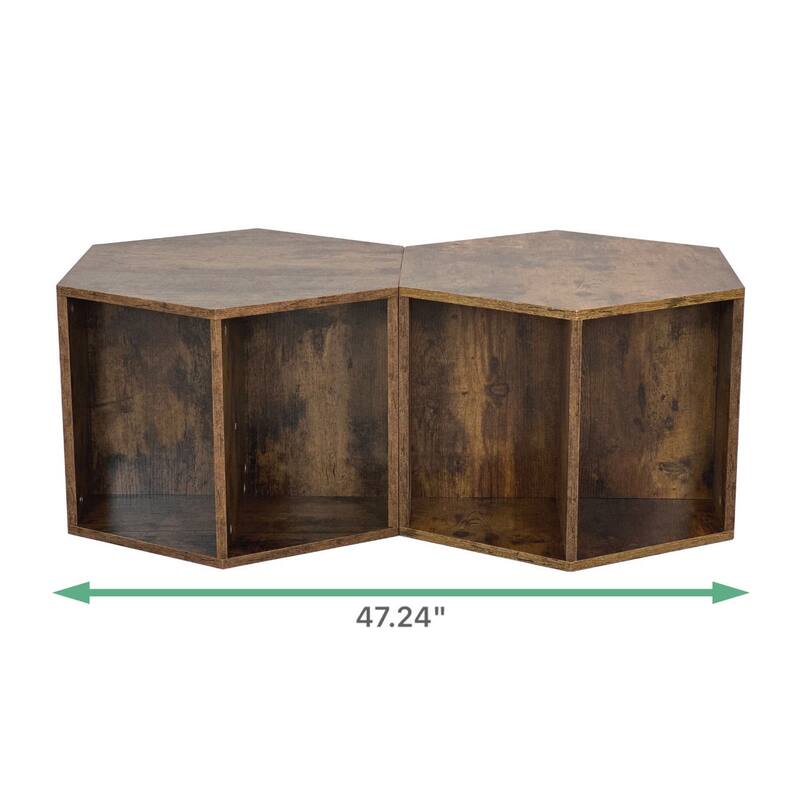 Coffee Table Side Table Nightstand Wood for Living Room, Bedroom - Tan - Wood
